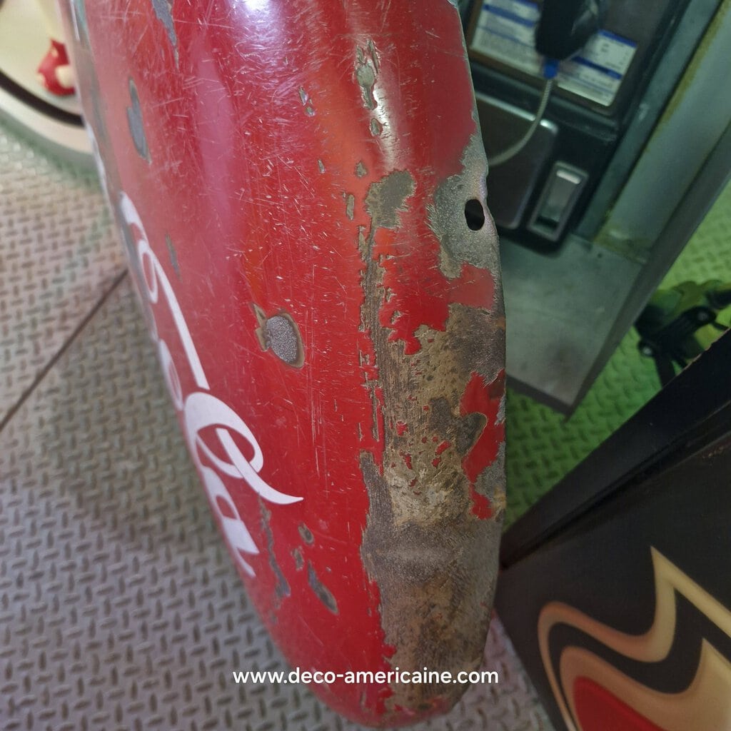 "bouton" vintage de la marque coca cola 90cm enseigne emaillée authentique de collection