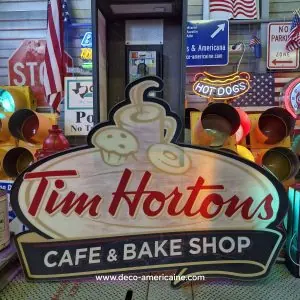 enseigne de la chaîne canadienne enseigne tim hortons cafe & bake shop 130cm x 90cm