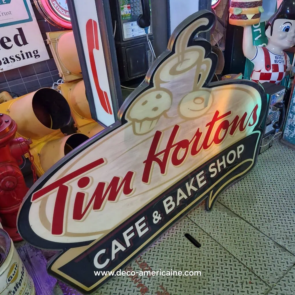enseigne de la chaîne canadienne enseigne tim hortons cafe & bake shop 130cm x 90cm