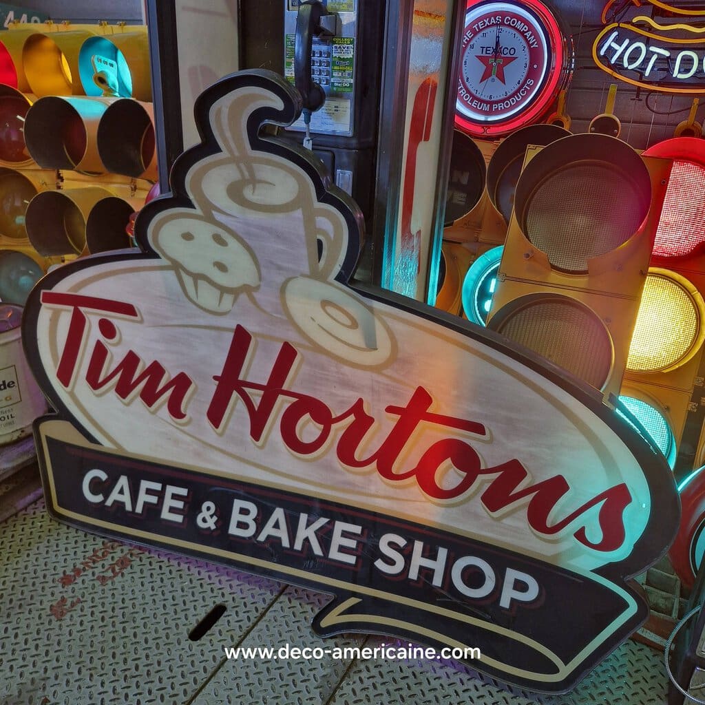 enseigne de la chaîne canadienne enseigne tim hortons cafe & bake shop 130cm x 90cm