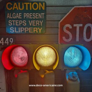 feu tricolore américain à 3 voies avec câblé 110cm jaune (copie)