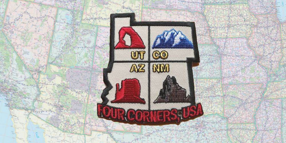 the four corners monument 4 license plates plaques d'immatriculation arizona/colorado/new mexico/utah