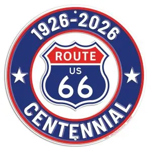 plaque déco américaine murale ronde en tole arizona route 66 centennial (copie)