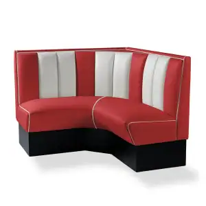 banquette de diner américain bi colore 3 places banquette d'angle 120x120cm