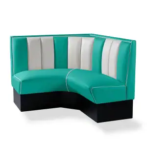 banquette de diner américain bi colore 3 places banquette d'angle 120x120cm