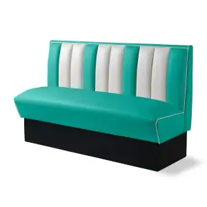 banquette de diner américain bi colore 3 places 150cm