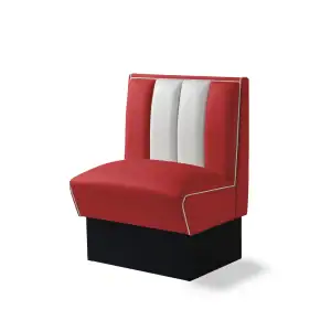 banquette de diner américain bi colore 1 place 70cm