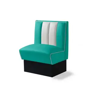 banquette de diner américain bi colore 1 place 70cm