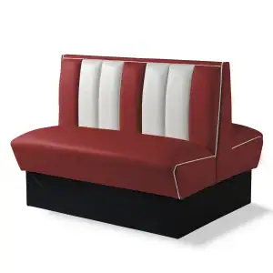 banquette de diner américain bi colore 2 places 120cm (double)