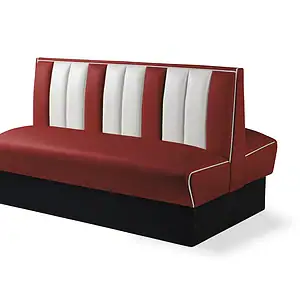 banquette de diner américain bi colore 1 place 150cm (double)