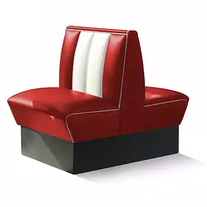 banquette de diner américain bi colore 1 place 70cm (double)