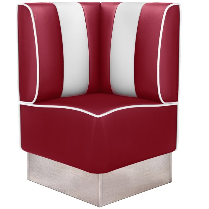 banquette de diner américain avec socle inox (3 coloris disponibles et 6 largeurs disponibles)