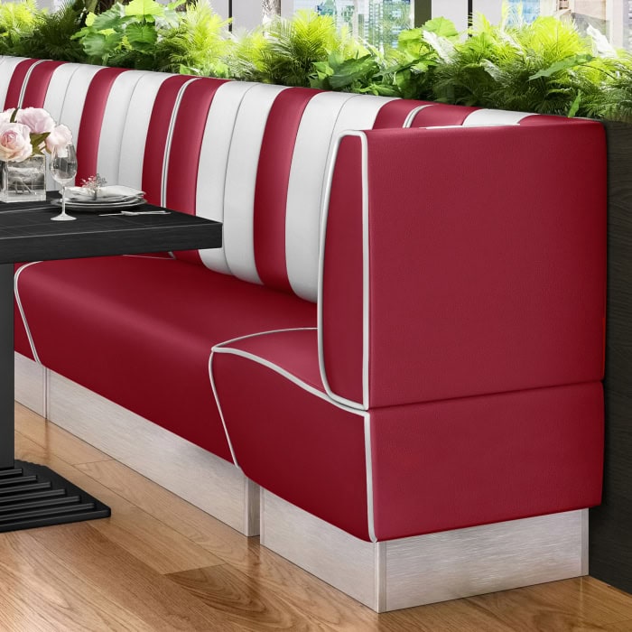 banquette de diner américain avec socle inox (3 coloris disponibles et 6 largeurs disponibles)