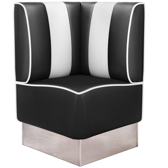 banquette de diner américain avec socle inox (3 coloris disponibles et 6 largeurs disponibles)