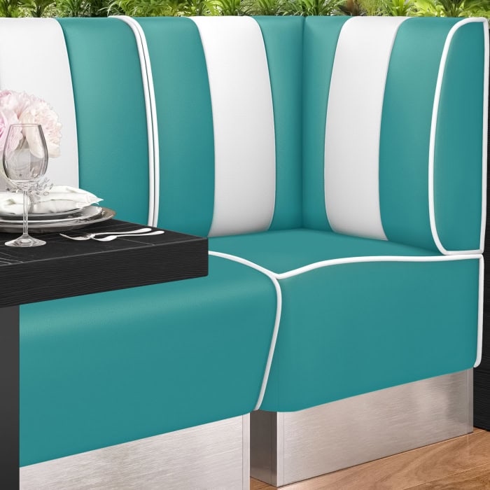 banquette de diner américain avec socle inox (3 coloris disponibles et 6 largeurs disponibles)