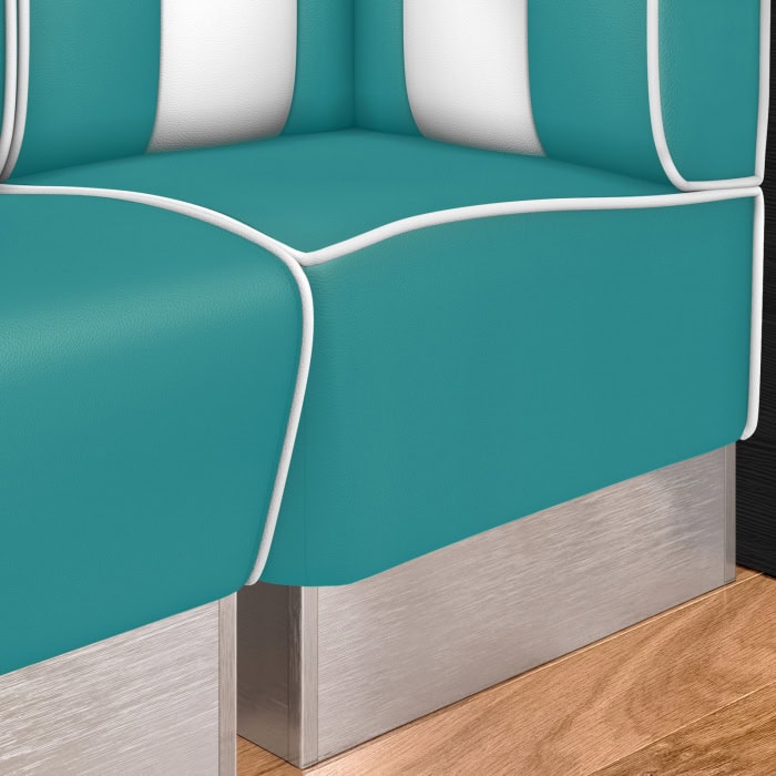 banquette de diner américain avec socle inox (3 coloris disponibles et 6 largeurs disponibles)
