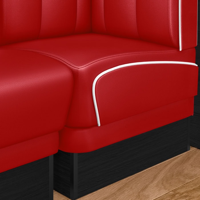 banquette de diner américain avec socle noir unicolore (3 coloris disponibles et 6 largeurs disponibles)
