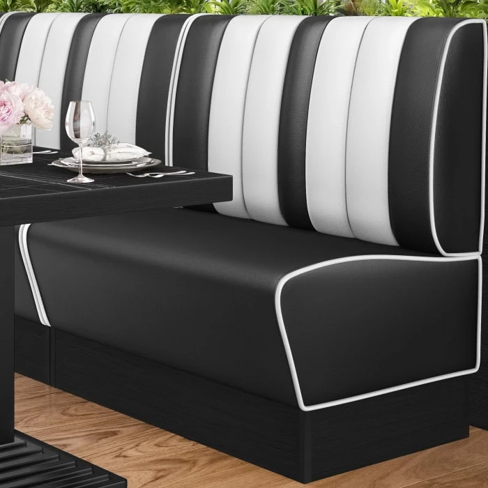 banquette de diner américain avec socle inox (3 coloris disponibles et 6 largeurs disponibles) (copie)