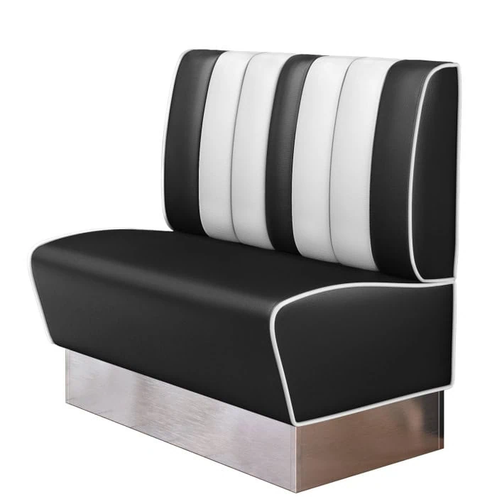 banquette de diner américain avec socle inox (3 coloris disponibles et 6 largeurs disponibles)