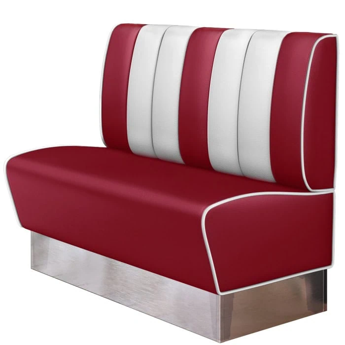 banquette de diner américain avec socle inox (3 coloris disponibles et 6 largeurs disponibles)