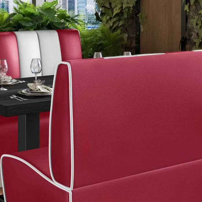banquette de diner américain avec socle inox (3 coloris disponibles et 6 largeurs disponibles)