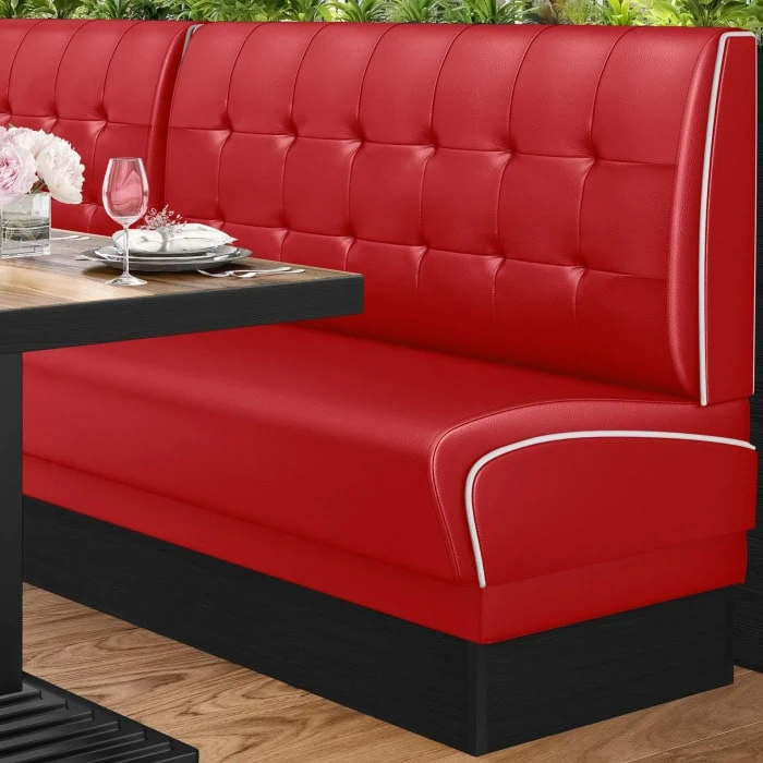 banquette de diner américain avec socle noir unicolore (3 coloris disponibles et 6 largeurs disponibles) (copie)