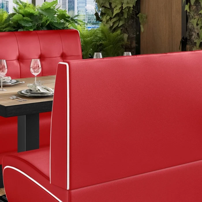 banquette de diner américain avec socle noir unicolore (3 coloris disponibles et 6 largeurs disponibles) (copie)