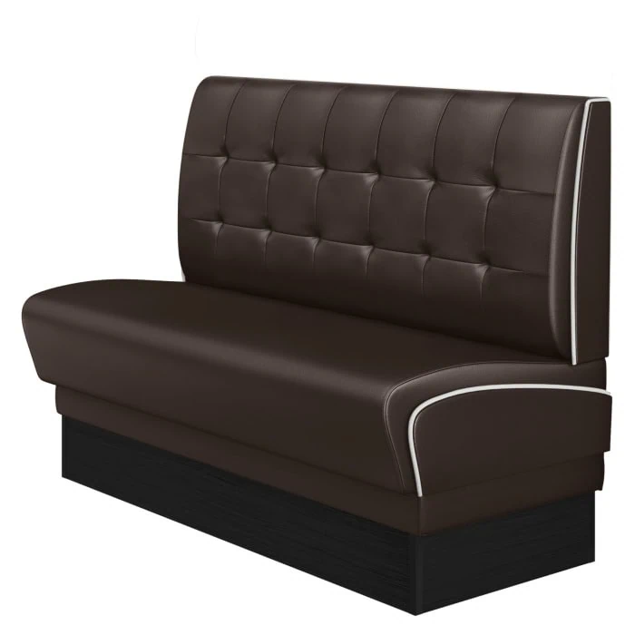 banquette de diner américain avec socle noir unicolore (3 coloris disponibles et 6 largeurs disponibles) (copie)