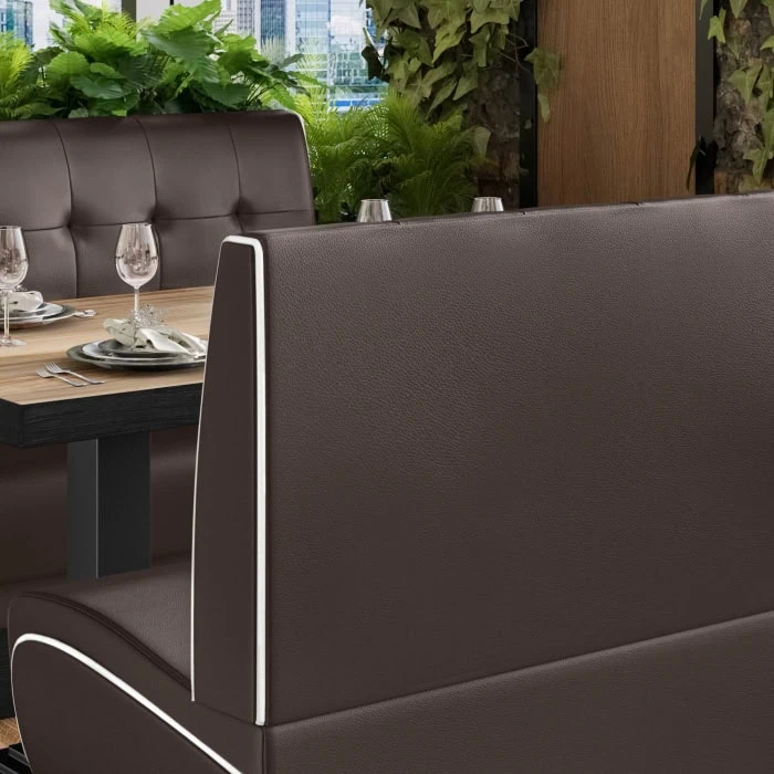 banquette de diner américain avec socle noir unicolore (3 coloris disponibles et 6 largeurs disponibles) (copie)