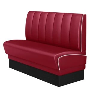 banquette de diner américain avec socle noir unicolore (3 coloris disponibles et 6 largeurs disponibles) banquette de diner américain avec socle noir unicolore (3 coloris disponibles et 6 largeurs disponibles)