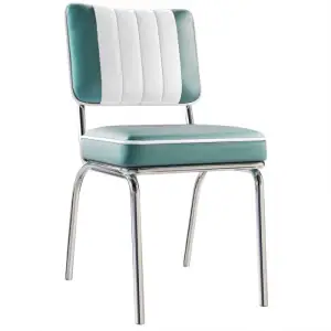 chaise de diner américain bi colore 50's avec cadre chromé (3 coloris disponibles) american diner