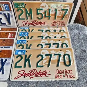 lot de 20 plaques d’immatriculation américaines authentiques oklahoma, utah, south dakota lot de 20 plaques d'immatriculation américaines authentiques oklahoma, utah, south dakota