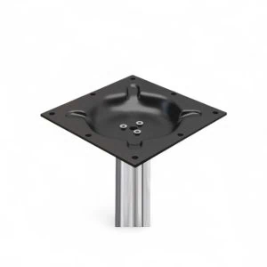 pied de table 50 x 50cm colonne acier et base noire pied de table 50 x 50cm colonne acier et base noire