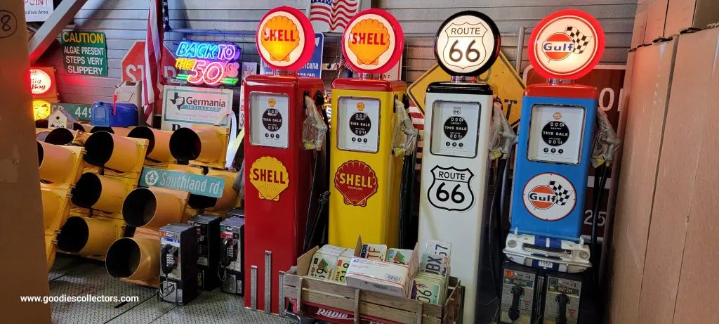 pompe a essence americaine de reproduction ou vintage deco americaine