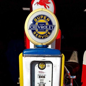 pompe à essence tokheim chevrolet super service vintage
