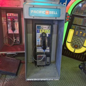 cabine murale vintage de rue américain authentique silver "street condition"