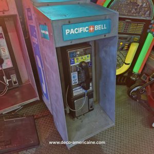 cabine murale vintage de rue américain authentique silver "street condition"