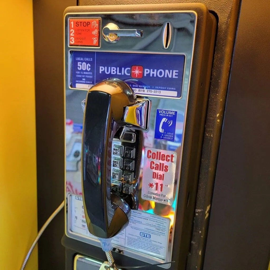 payphone vintage de rue américain authentique avec cabine "brand new old stock" etat exceptionnel!