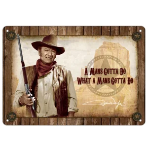 john wayne collection plaque d'immatriculation "american hero" 1907