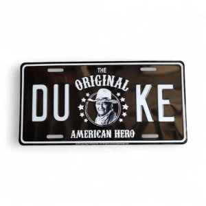 john wayne collection plaque d'immatriculation "american hero" 1907