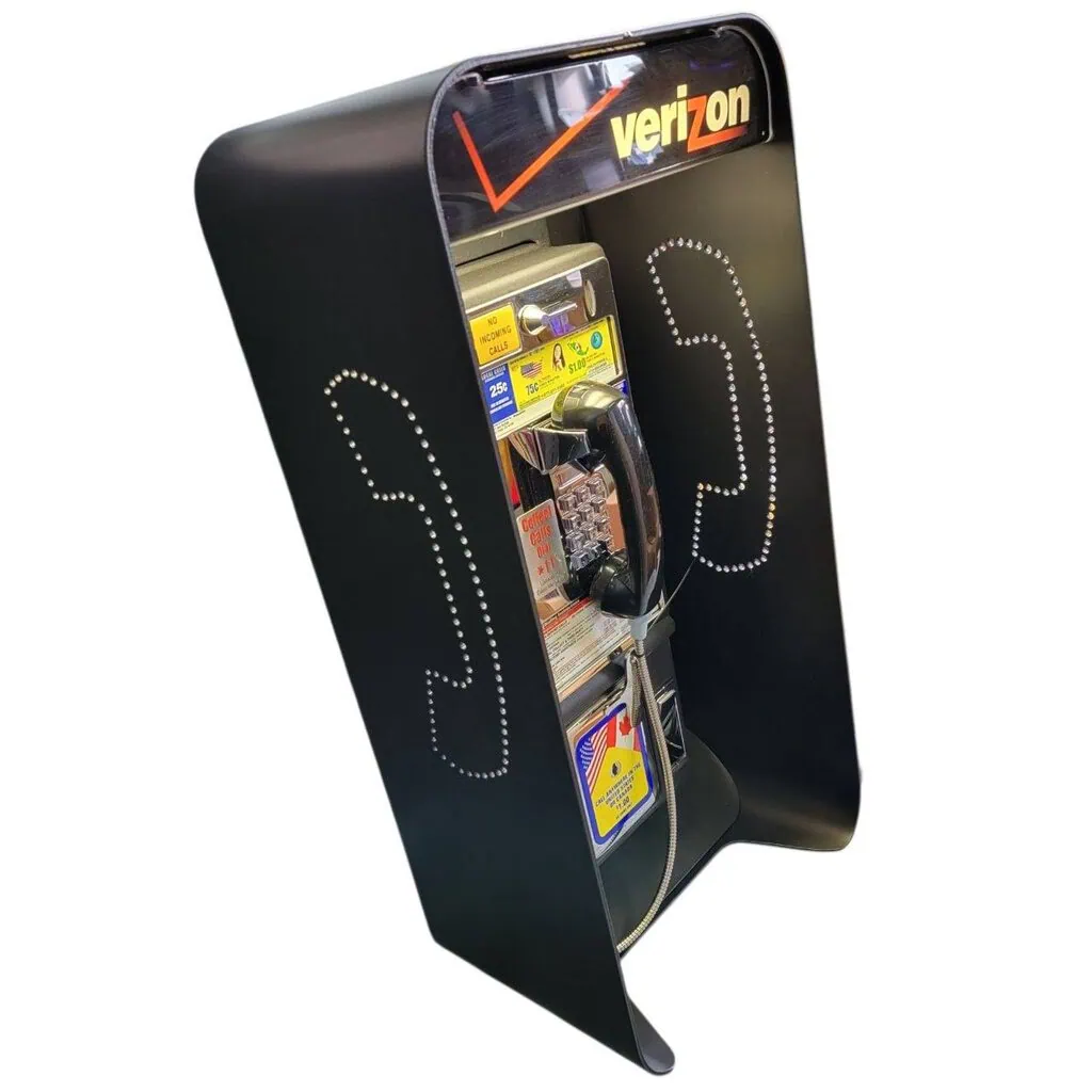 payphone vintage de rue américain authentique avec cabine "brand new old stock" etat exceptionnel!
