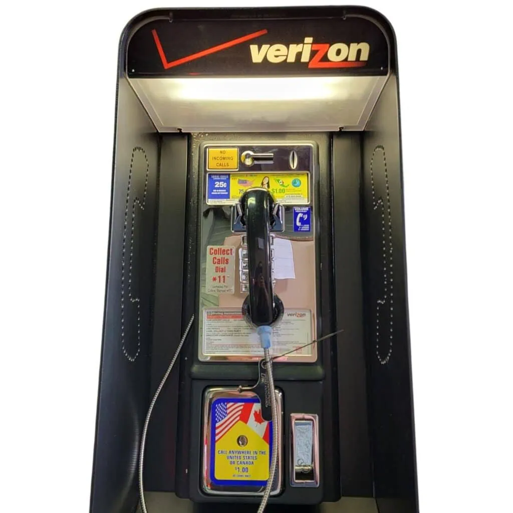 payphone vintage de rue américain authentique avec cabine "brand new old stock" etat exceptionnel!