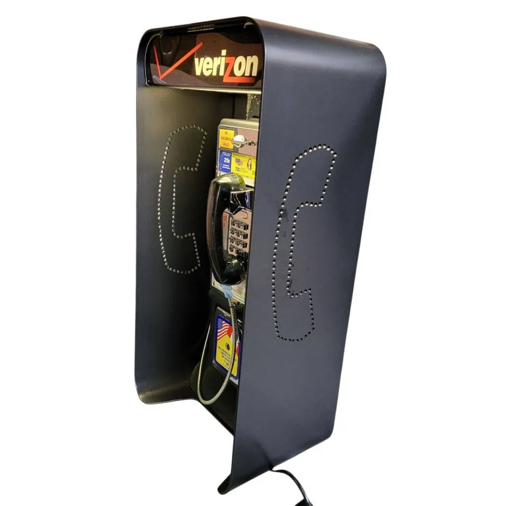 payphone vintage de rue américain authentique avec cabine "brand new old stock" etat exceptionnel!