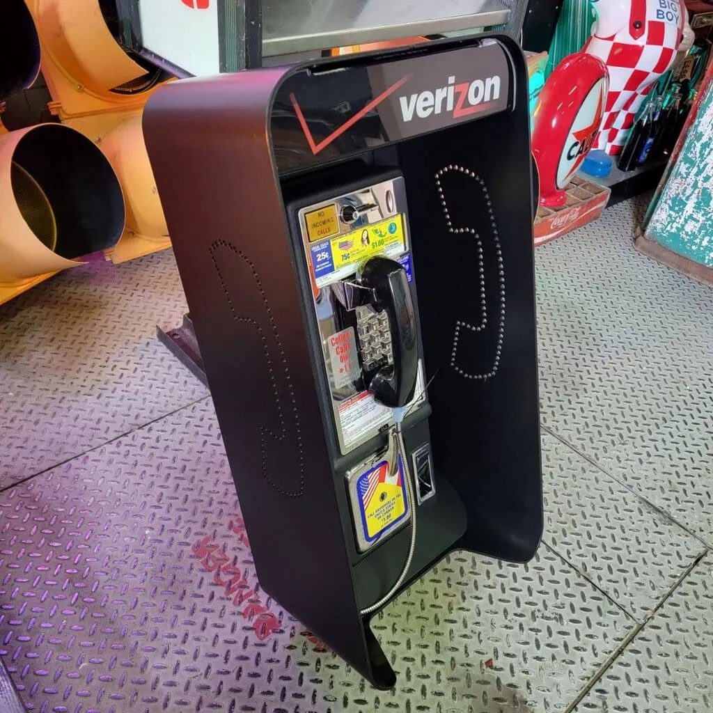 payphone vintage de rue américain authentique avec cabine "brand new old stock" etat exceptionnel!