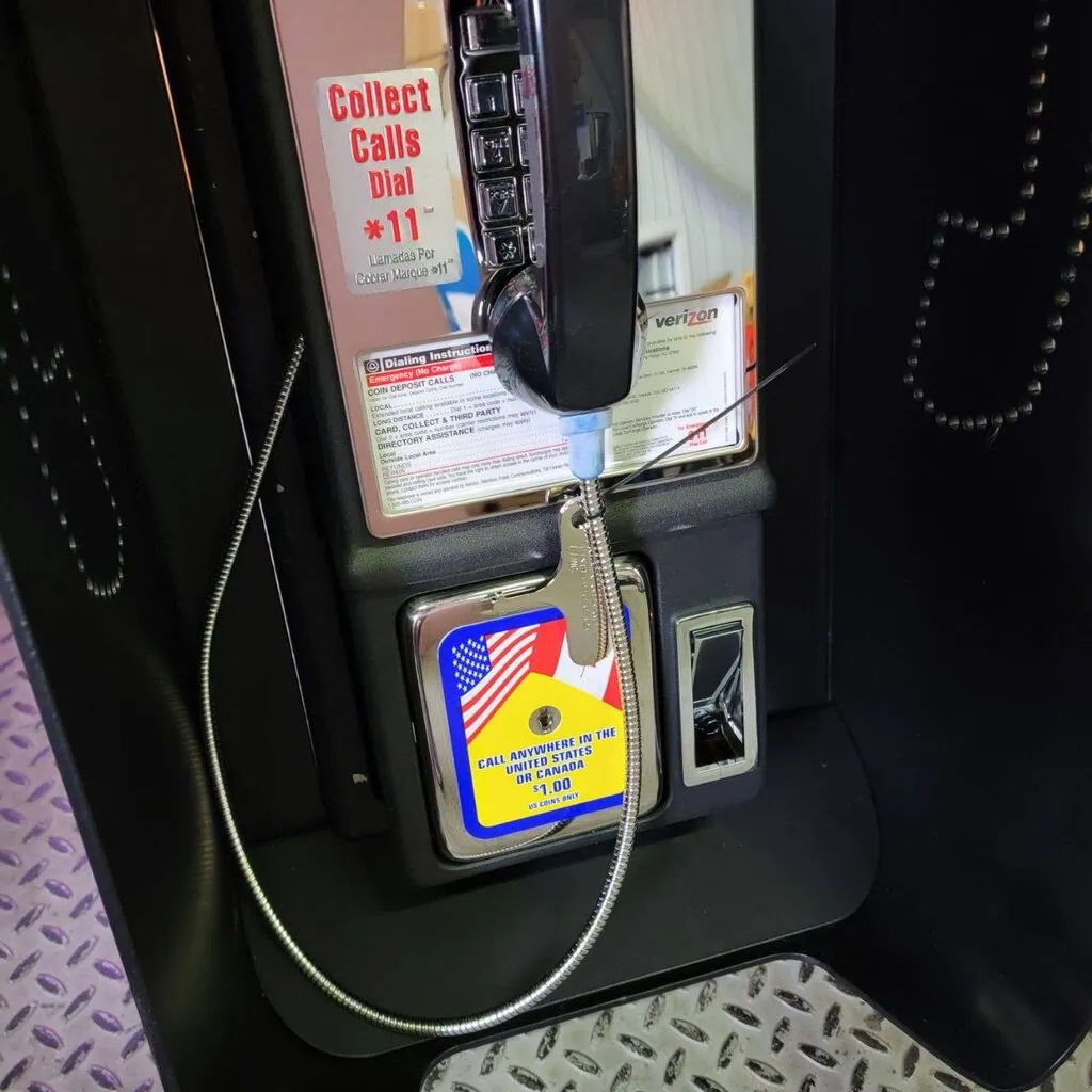 payphone vintage de rue américain authentique avec cabine "brand new old stock" etat exceptionnel!