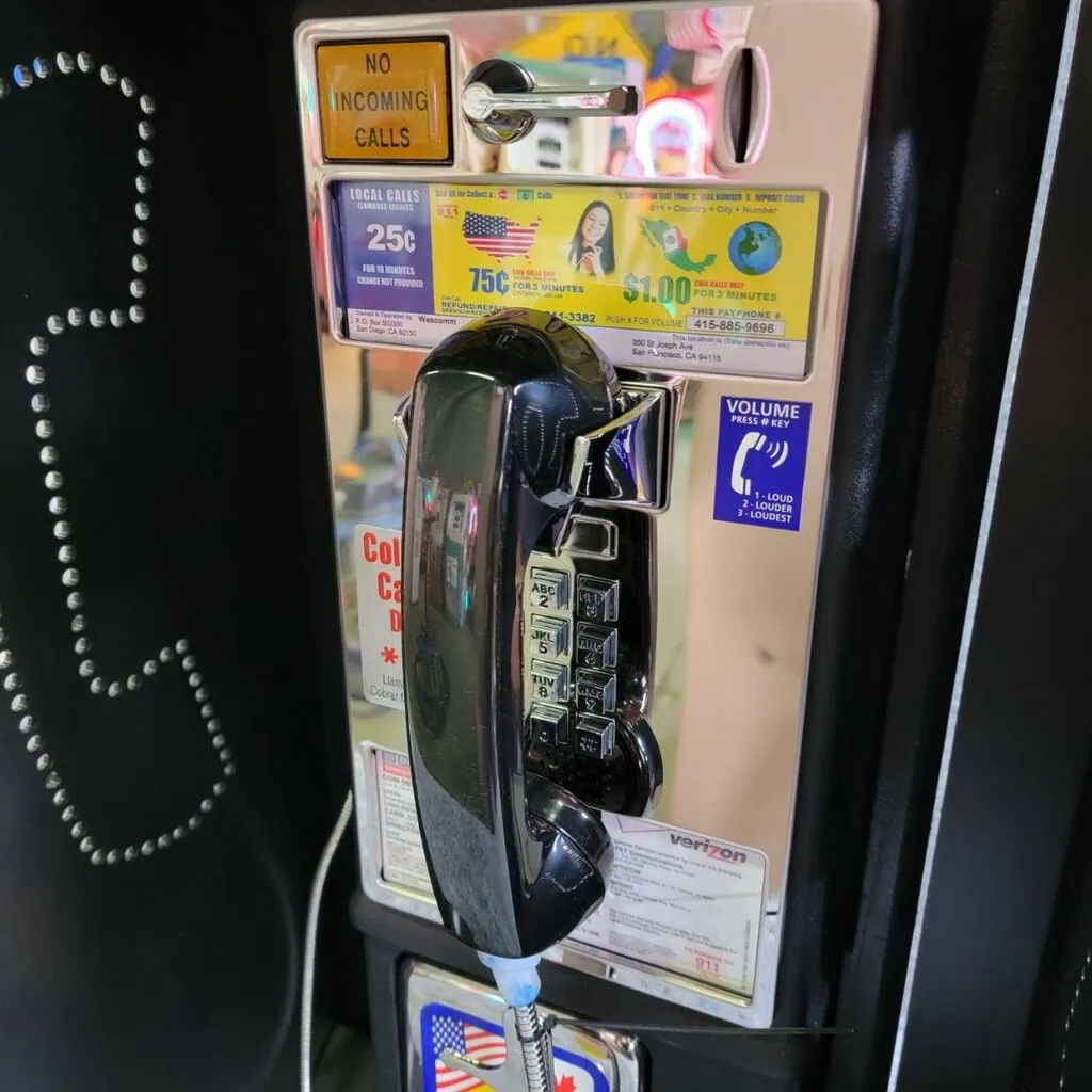 payphone vintage de rue américain authentique avec cabine "brand new old stock" etat exceptionnel!