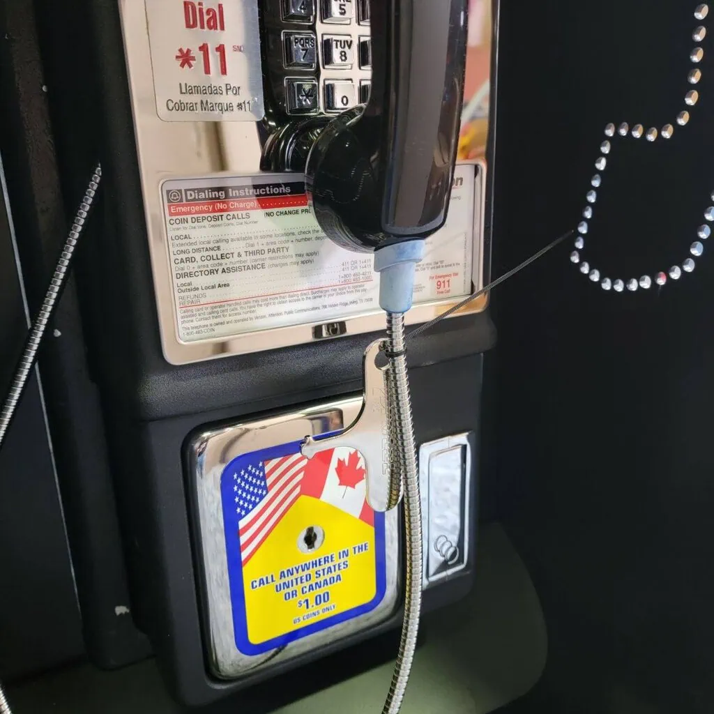 payphone vintage de rue américain authentique avec cabine "brand new old stock" etat exceptionnel!