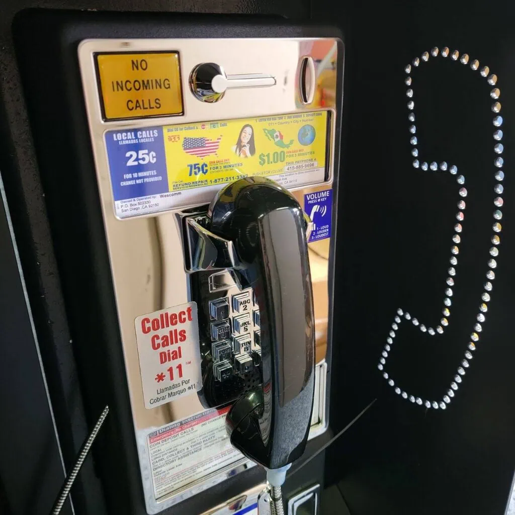 payphone vintage de rue américain authentique avec cabine "brand new old stock" etat exceptionnel!