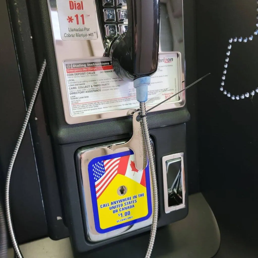 payphone vintage de rue américain authentique avec cabine "brand new old stock" etat exceptionnel!