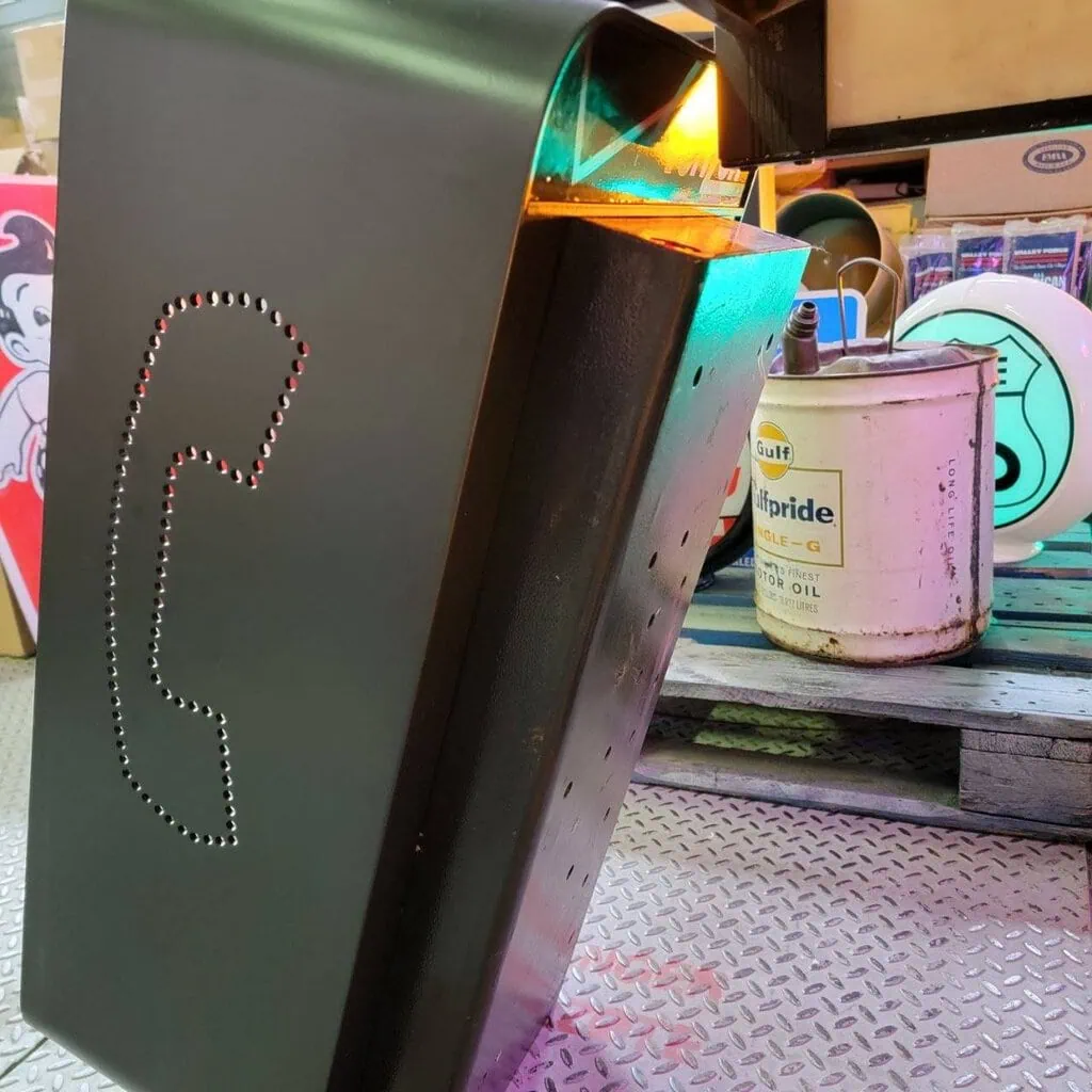 payphone vintage de rue américain authentique avec cabine "brand new old stock" etat exceptionnel!
